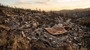 Wildfire destruction